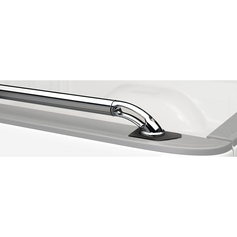 Putco Lockers Side Bed Rail; Stainless Steel; Short Bed w/o Toolbox And Long Bed w/Toolbox; Pair;