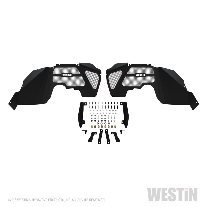 Westin Inner Fenders - Front - Pair - Steel w/Textured Black Finish