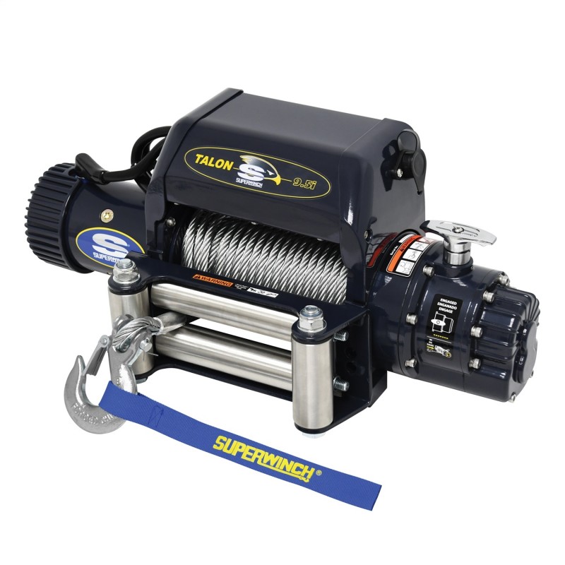 Superwinch Talon 9.5i Winch; 9500 lbs Integrated; 12 Vdc; 3/8 In X 85 ft Steel Rope; Submersible Solenoid; 5.2 hp; 2-Sta