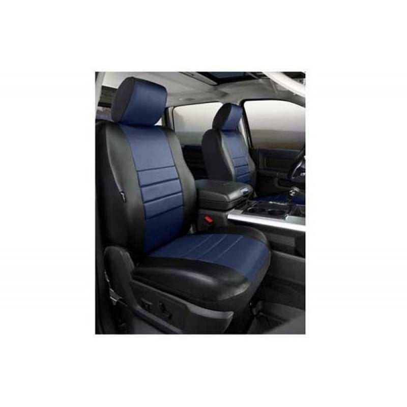 FIA SL60 Series - Leatherlite Simulated Leather Custom Fit Front Seat Cover- Blue, with Super Grip fastening system for 