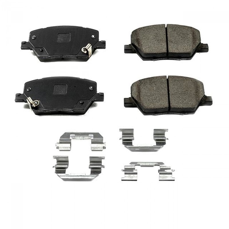 Power Stop Front Z17 Evolution Ceramic Brake Pads with Hardware for 17+ Jeep Compass, 15+ Renegade