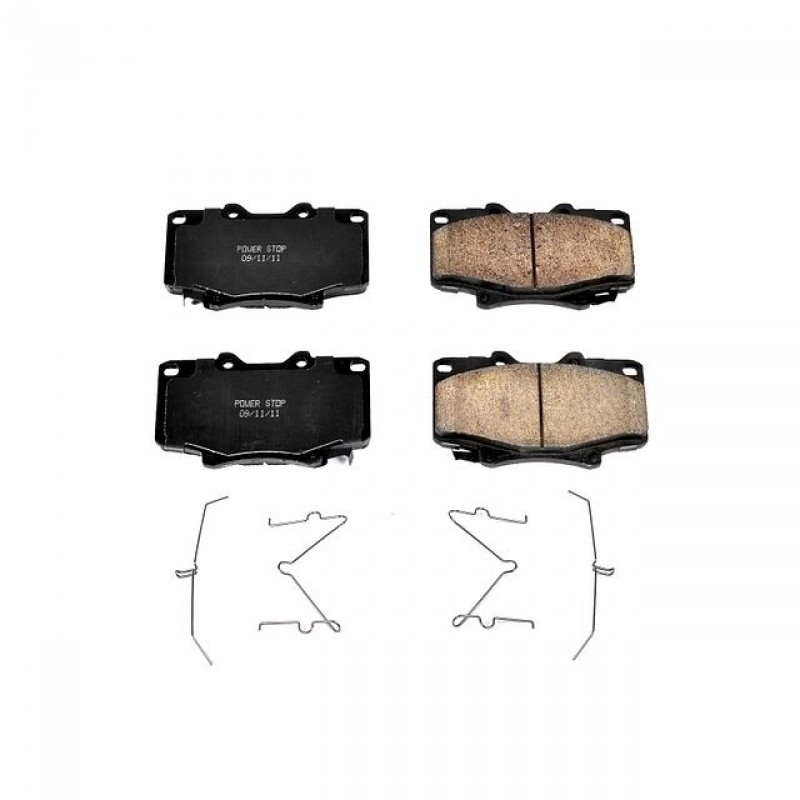 Power Stop Front Z17 Evolution Ceramic Brake Pads with Hardware for 91-97 Toyota Land Cruiser
