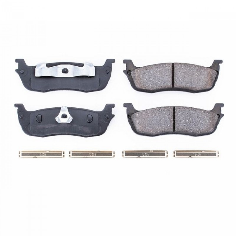Power Stop Rear Z17 Evolution Ceramic Brake Pads with Hardware for 99-03 Ford F150 and 04 F150 Heritage