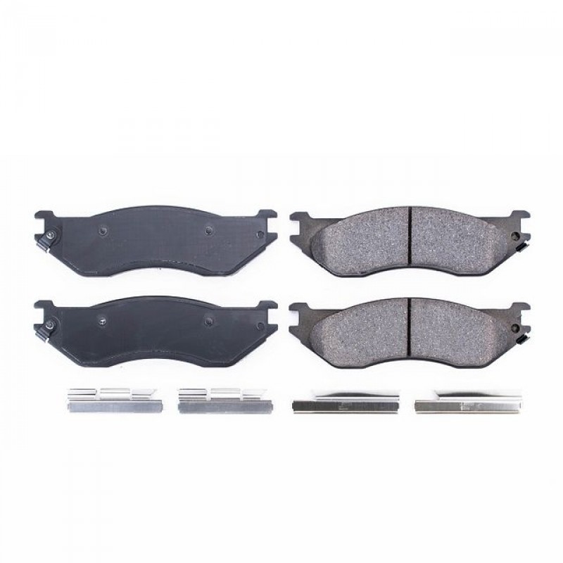 Power Stop Front Z17 Evolution Ceramic Brake Pads with Hardware for 2002 Dodge Ram 1500