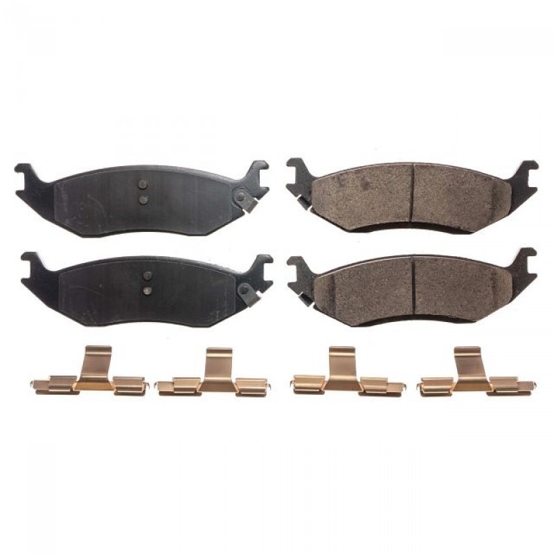 Power Stop Rear Z17 Evolution Ceramic Brake Pads with Hardware for 2011+ Dodge Ram 1500