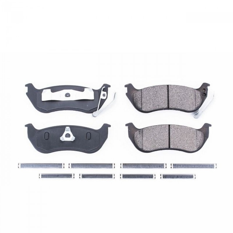 Power Stop Rear Z17 Evolution Ceramic Brake Pads with Hardware 03-06 Jeep Wrangler JK, 03-07 Liberty