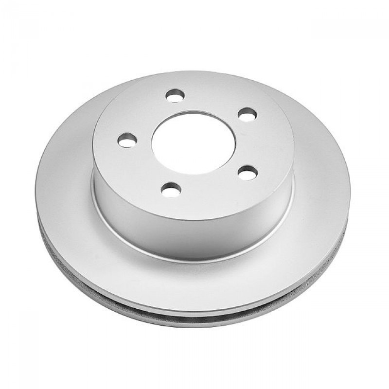 Power Stop Front Geomet Coated Brake Rotor for 99-06 Jeep Wrangler TJ, 99-01 Cherokee XJ