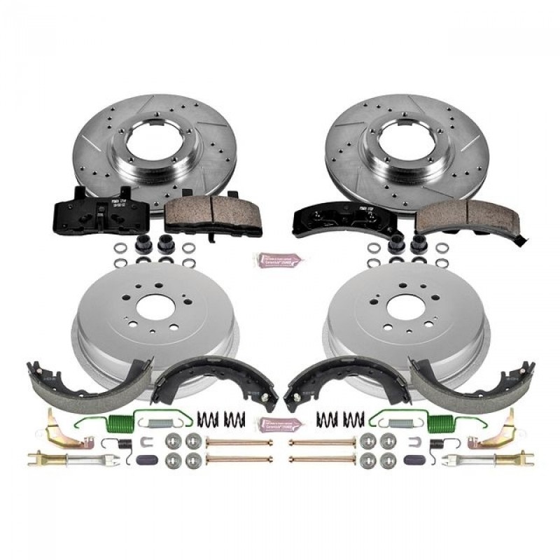 Power Stop Front and Rear Z23 Evolution Brake Drum Kit for 95-04 Toyota Tacoma
