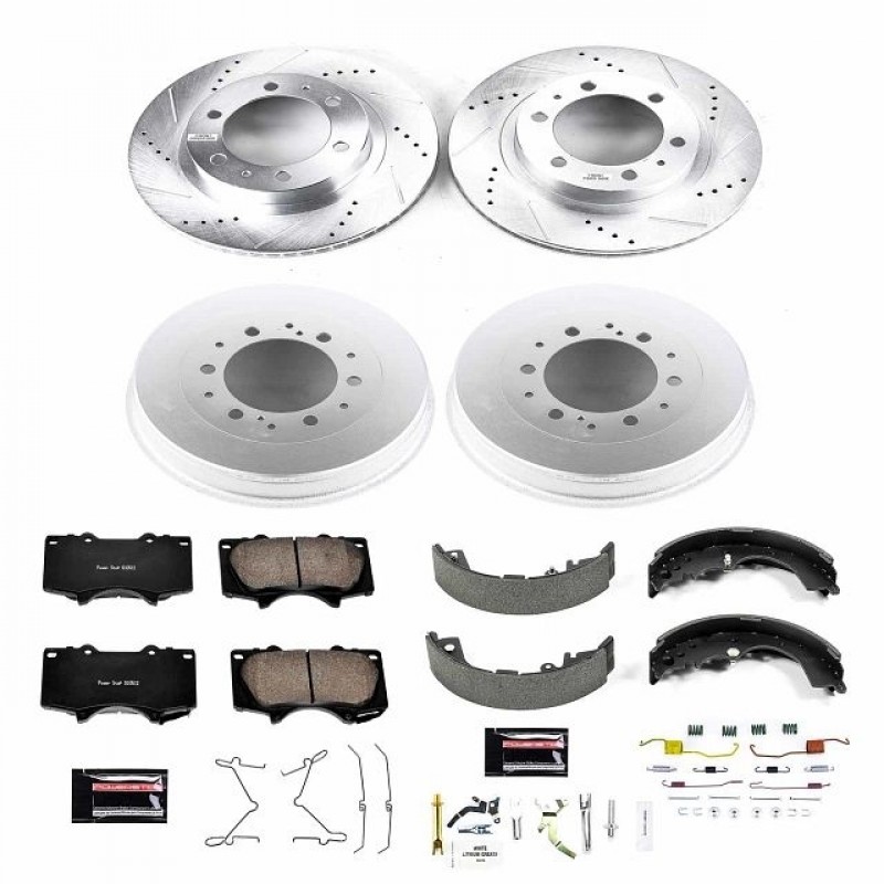 Power Stop Front and Rear Z23 Evolution Brake Drum Kit for 05-20 Toyota Tacoma