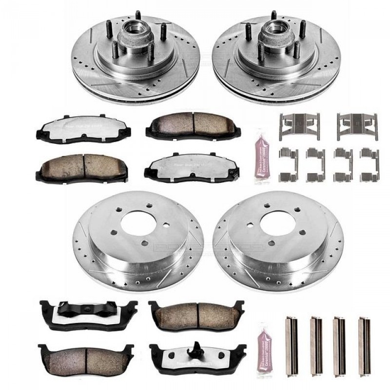 Power Stop Front and Rear Z36 Truck & Tow Brake Pad and Rotor Kit for 00-03 Ford F150, 2004 F150 Heritage 2WD