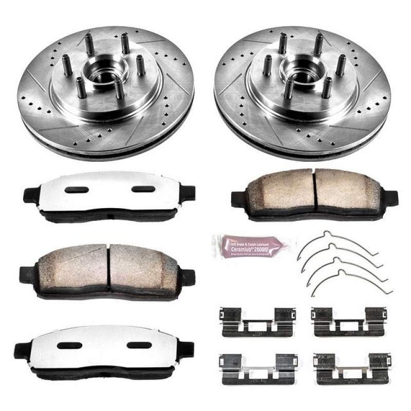 Power Stop Front Z36 Truck & Tow Brake Pad and Rotor Kit for 04-08 Ford F150 2WD