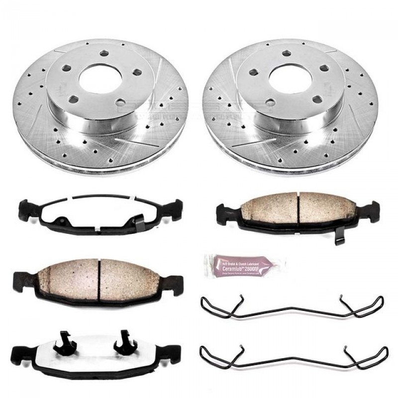 Power Stop Front Z36 Truck & Tow Brake Pad and Rotor Kit for 99-02 Jeep Grand Cherokee WJ