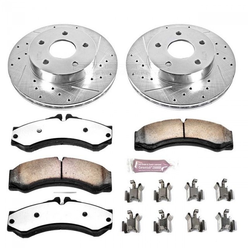 Power Stop Front Z36 Truck & Tow Brake Pad and Rotor Kit for 99-04 Jeep Grand Cherokee WJ