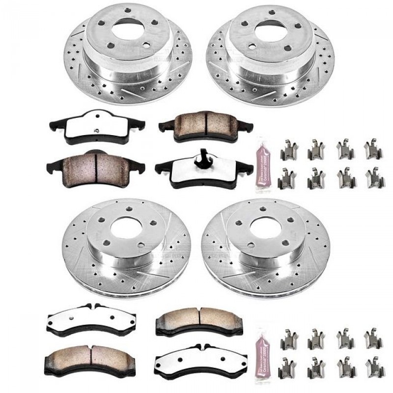 Power Stop Front and Rear Z36 Truck & Tow Brake Pad and Rotor Kit for 99-04 Jeep Grand Cherokee WJ