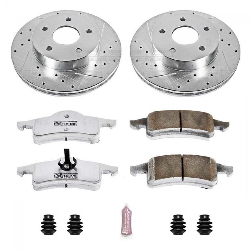 Power Stop Rear Z26 Street Warrior Brake Pad and Rotor Kit for 99-04 Jeep Grand Cherokee WJ