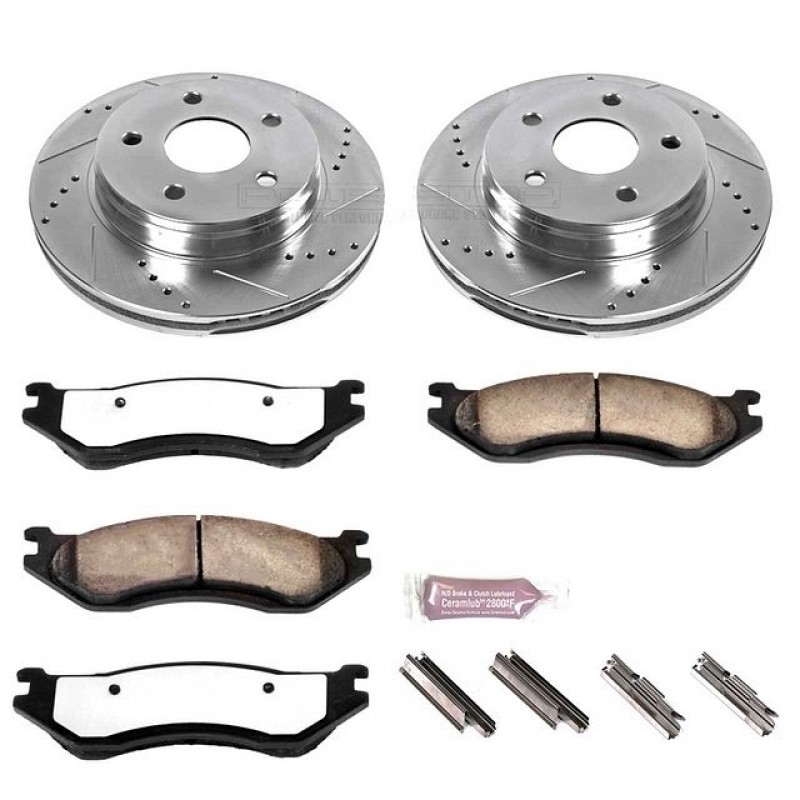 Power Stop Front Z36 Truck & Tow Brake Pad and Rotor Kit for 03-05 Dodge Ram 1500