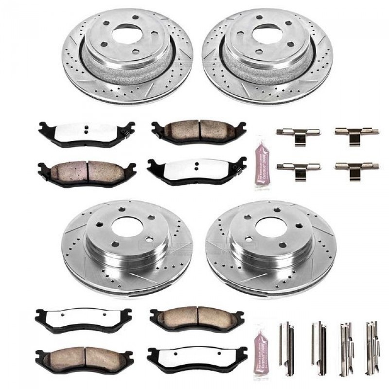 Power Stop Front and Rear Z36 Truck & Tow Brake Pad and Rotor Kit for 03-05 Dodge Ram 1500