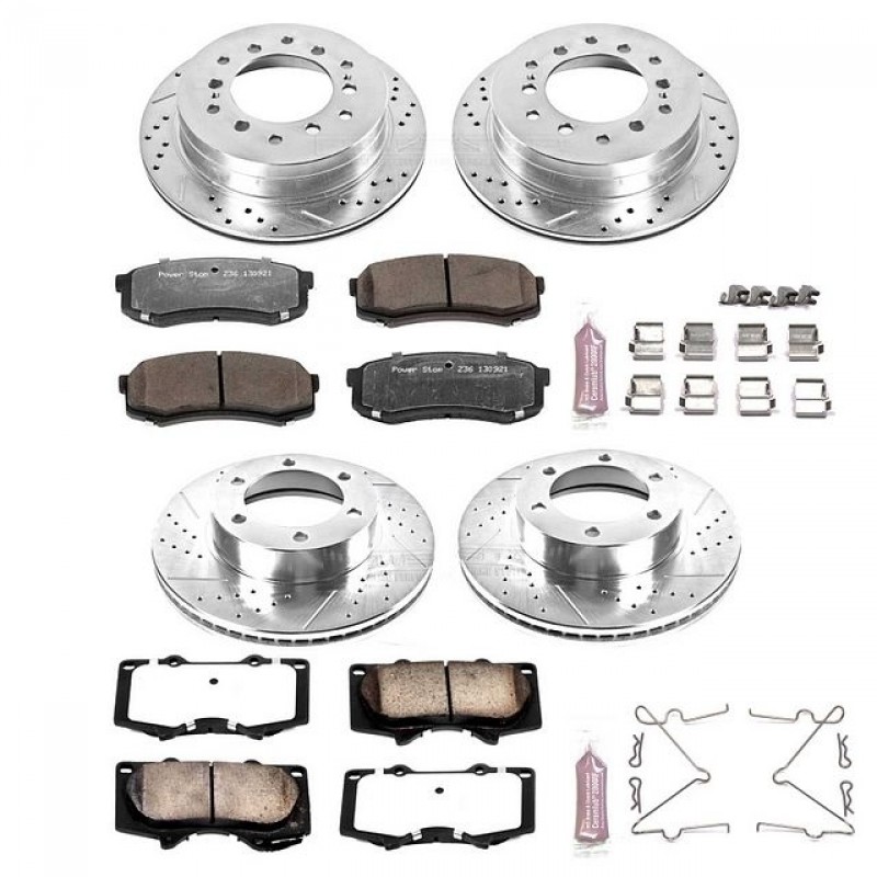 Power Stop Front and Rear Z36 Truck & Tow Brake Pad and Rotor Kit for 01-07 Toyota Sequoia