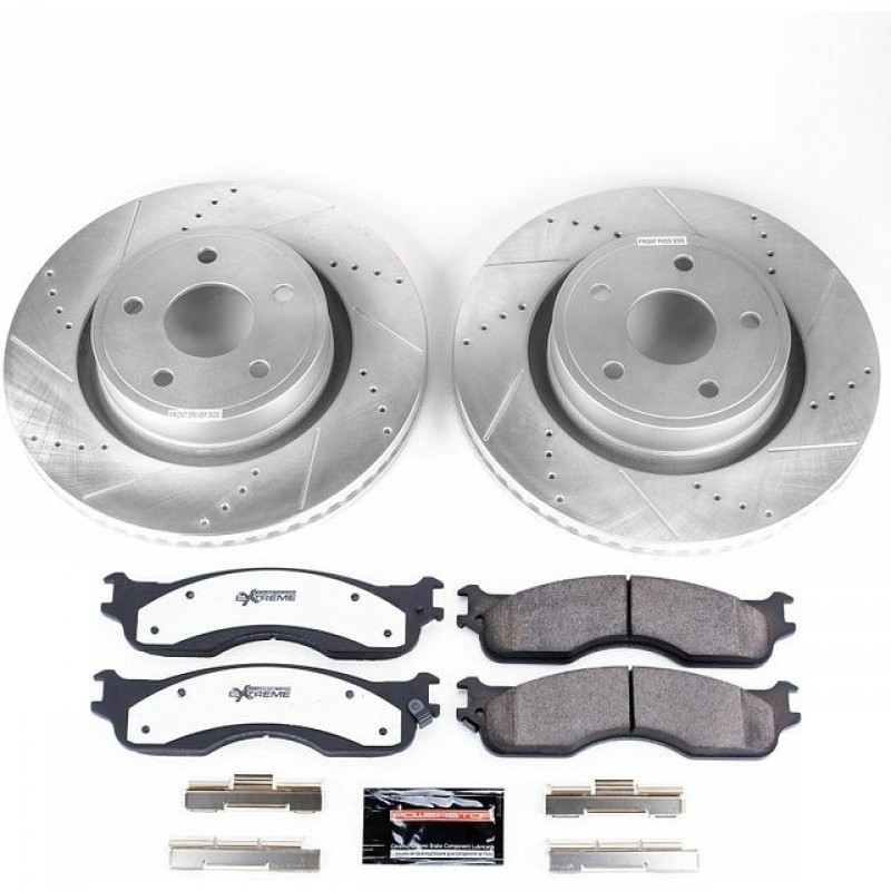 Power Stop Front Z36 Truck & Tow Brake Pad and Rotor Kit for 2004 Dodge Ram 1500
