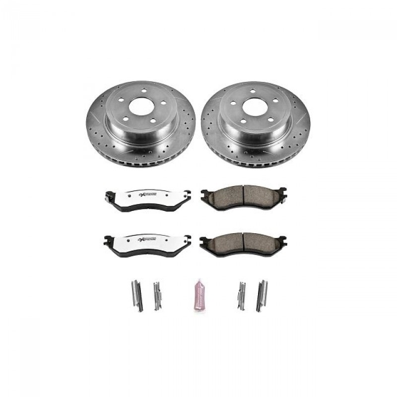 Power Stop Rear Z36 Truck & Tow Brake Pad and Rotor Kit for 04-06 Dodge Ram 1500