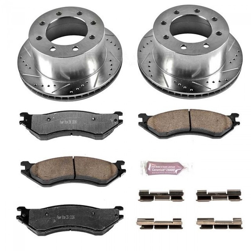 Power Stop Rear Z36 Truck & Tow Brake Pad and Rotor Kit for 01-02 Dodge Ram 2500/3500
