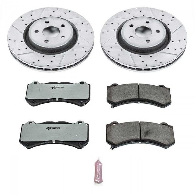 Power Stop Front Z26 Street Warrior Brake Pad and Rotor Kit for 12+ Jeep Grand Cherokee WK SRT