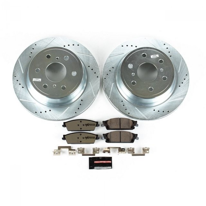 Power Stop Rear Z36 Truck & Tow Brake Pad and Rotor Kit for 14-18 Chevrolet Silverado and GMC Sierra 1500
