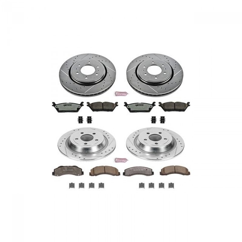 Power Stop Front and Rear Z36 Truck & Tow Brake Pad and Rotor Kit for 15-17 Ford F150