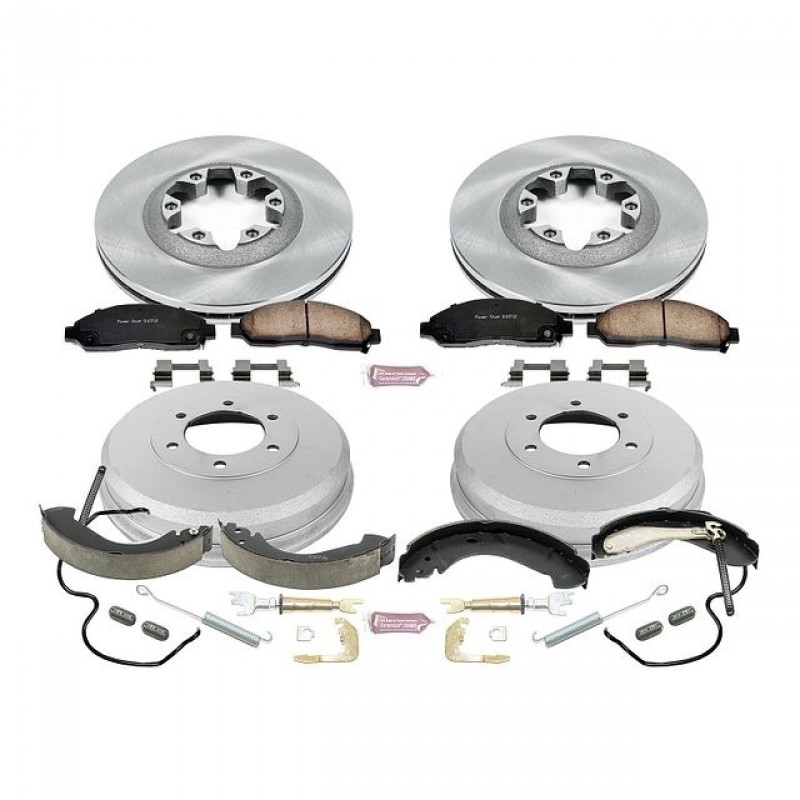 Power Stop Front and Rear Stock Replacement Drum and Shoe Kit for 04-08 Chevrolet Colorado and GMC Canyon