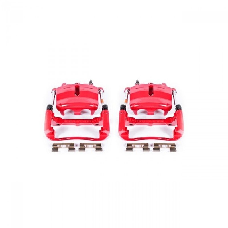 Power Stop Front Pair of Red Powder Coated Calipers for 04-05 Ford F150