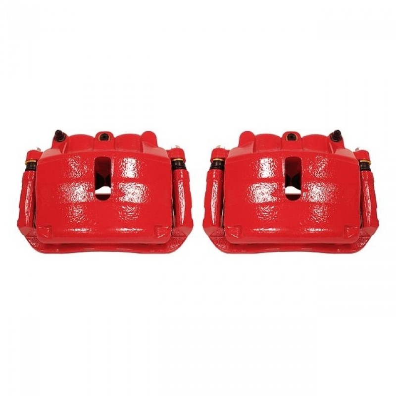 Power Stop Front Pair of Red Powder Coated Calipers for 2009 Ford F150