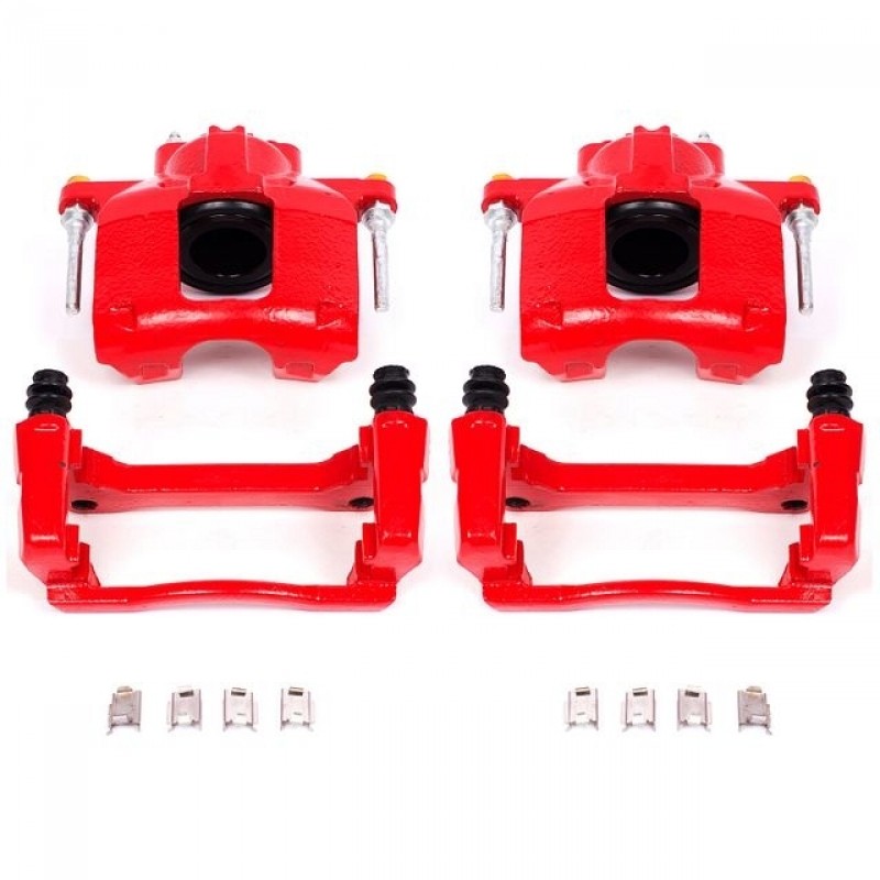 Power Stop Front Pair of Red Powder Coated Calipers for 07-18 Jeep Wrangler  JK and JK Unlimited, 08-12 Liberty | Best Prices & Reviews at Morris 4x4