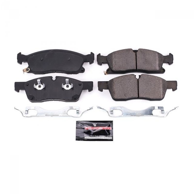 Power Stop Front Z23 Evolution Carbon-Fiber Ceramic Brake Pads for 17-20 Jeep Grand Cherokee WK with Solid Rear Rotors