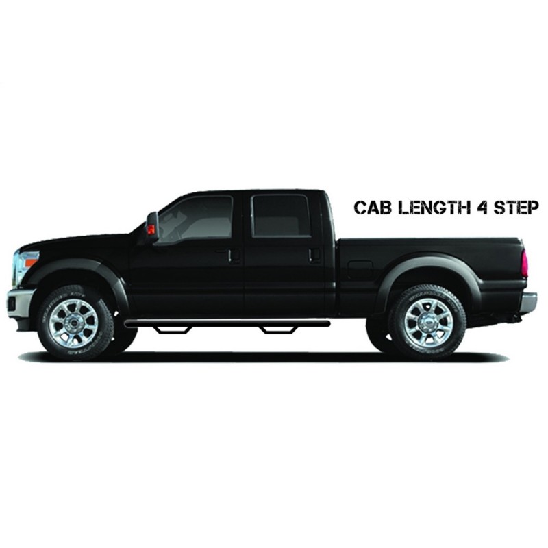N-Fab Nerf Step Bar - Cab Length (2 Steps per Side) - 2005-2015 Toyota Tacoma Double Cab - Textured Black - Special Orde