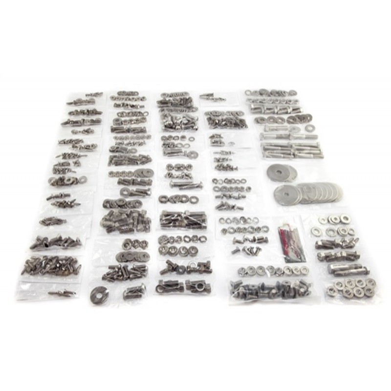 Omix This 714 piece stainless steel body fastener kit from Omix gives you all the fasteners to rebuild an 81-86 Jeep CJ8