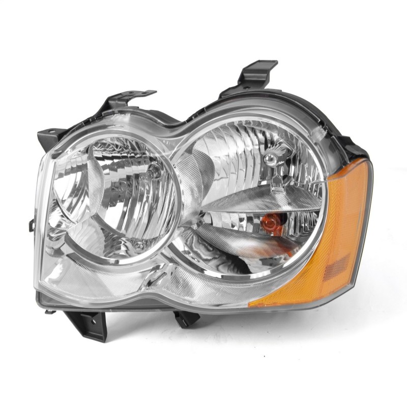 Omix This replacement headlight assembly from Omix fits the left side of 08-10 Jeep Liberty KKs and WK Grand Cherokee.