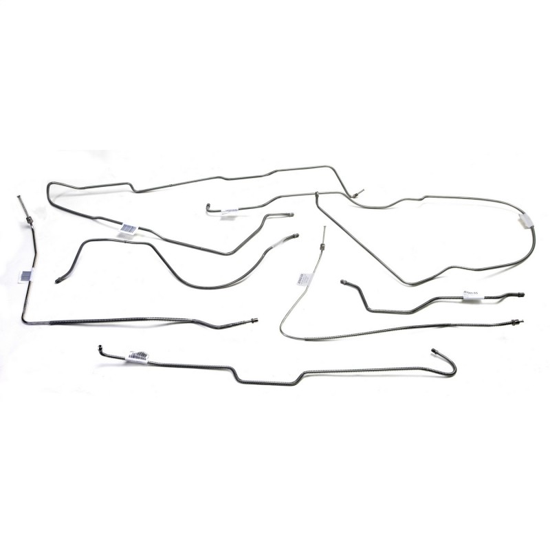 Omix Full Brake Line Set, With Power Drums, Steel, 1976-1979 CJ7 (With Quadratrac)