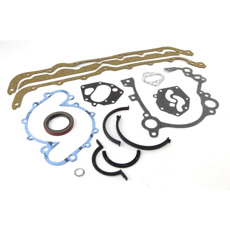 Omix This lower engine gasket set from Omix fits 72-81 Jeep CJ and SJ models with a 5.0L engine and 72-91 SJ models with