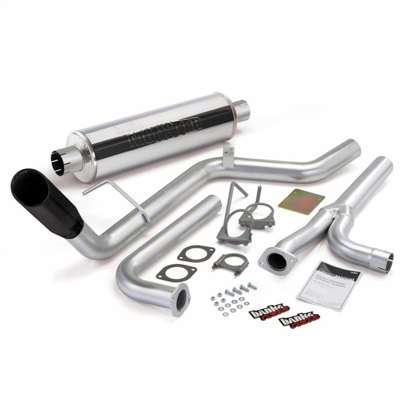 Banks Power Monster Exhaust System; S/S-Black Tip-2004-14 Nissan 4.0L Frontier; All Cab/Beds