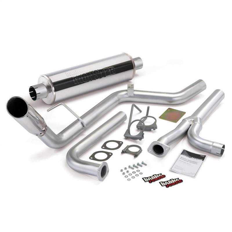 Banks Power Monster Exhaust System; S/S-Chrome Tip-2004-14 Nissan 4.0L Frontier; All Cab/Beds