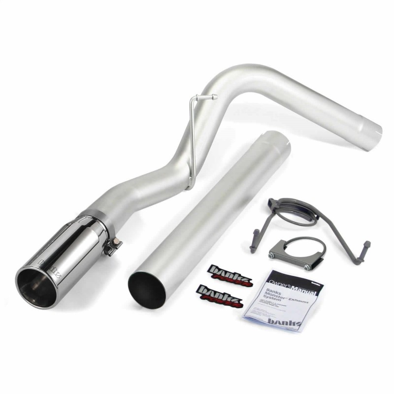 Banks Power Monster Exhaust; Single; S/S-Chrome Tip-2007-13 Dodge 6.7L; All Cab/Beds