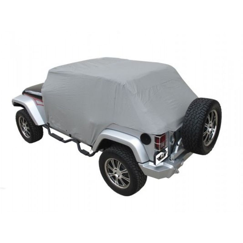 Rampage Waterproof Cab Cover with Door Flaps for 07-18 Wrangler Unlimited JK - Gray