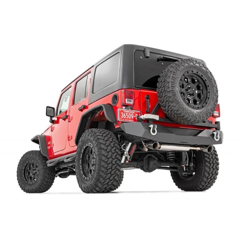 Rough Country Jeep Rock Crawler Rear HD Bumper w/Tire Carrier (07-18 Wrangler  JK) | Best Prices & Reviews at Morris 4x4