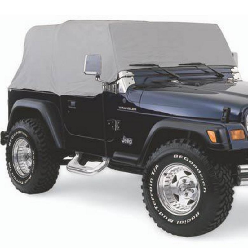 Smittybilt Cab Cover without Door Flap for 1987-1991 Jeep Wrangler YJ -  Water Resistant - Gray | Best Prices & Reviews at Morris 4x4