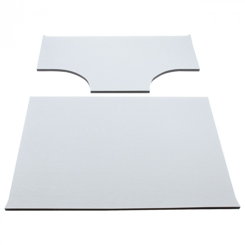 Boom Mat Original Finish Headliner with Speaker Pods - White (2-Pieces) for 2003-2006 Jeep Wrangler TJ