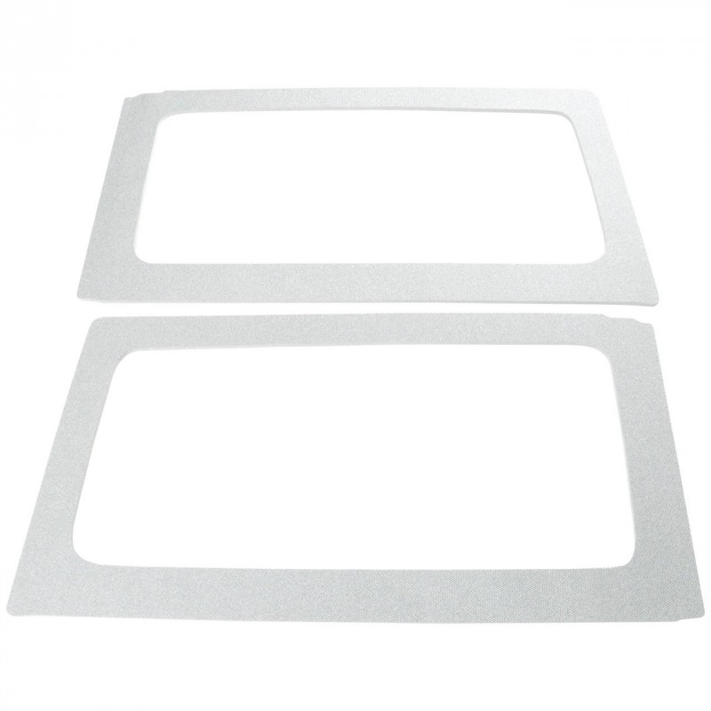 Boom Mat Original Finish Rear Side Window Frame - White for 2011-2018 Jeep Wrangler JK 2-Door