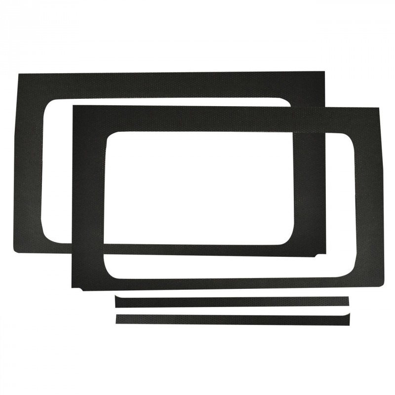 Boom Mat Leather-Look Rear Side Window Frame - Black (4-Pieces) for Jeep Wrangler JL 4-Door