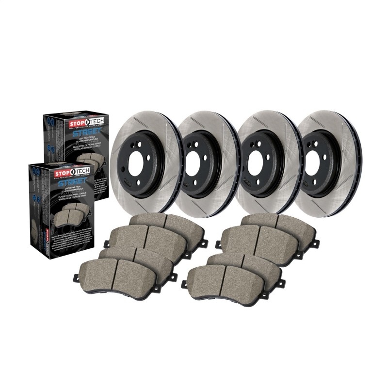 StopTech Slotted Brake Kit, Front and Rear - 2012-2015 Jeep Grand Cherokee WK