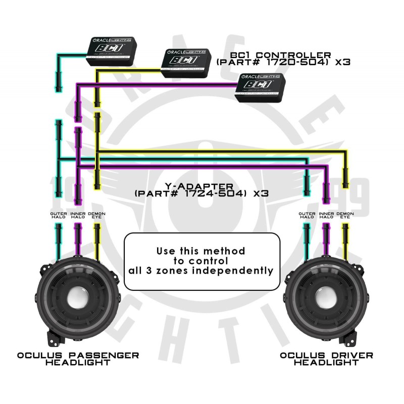 Oracle 4 Pin Y-Adapter ColorSHIFT Extension Cable (Single)