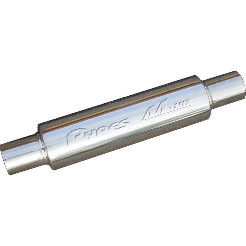 Pypes M-80 Race Pro Series Muffler 2.5" Round, 4" Diameter, 14" L - Polished